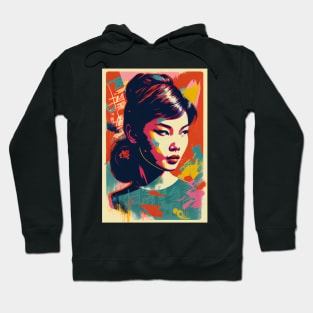 Vintage  woman in pop-art style Hoodie